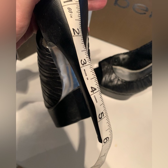 Bebe black slingback leather 6”high heels, Good Condition, minimal wear - Picture 4 of 4